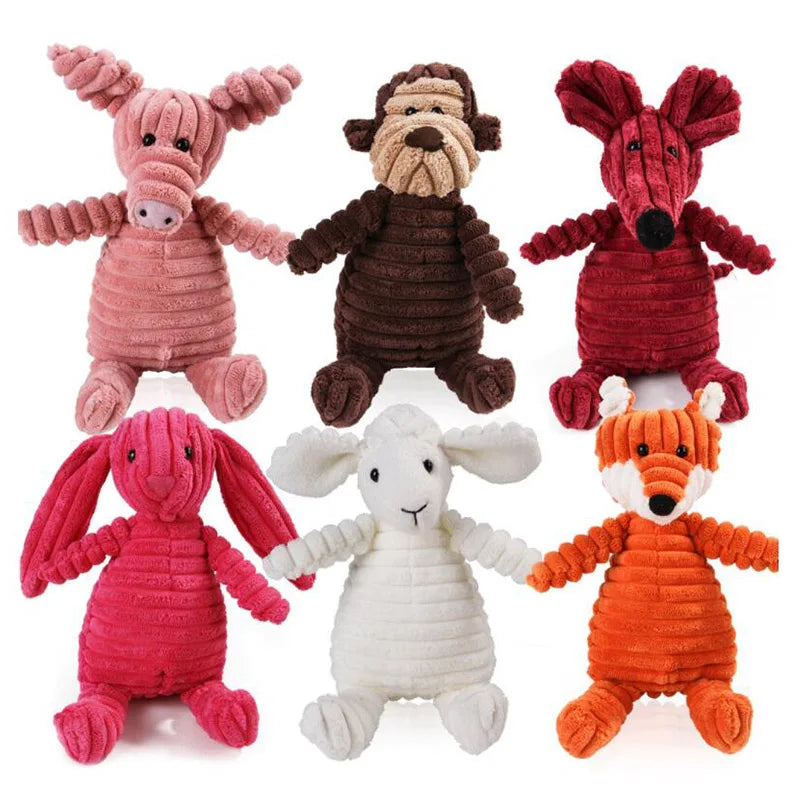 Plush Dog Toy Animals With Squeaker