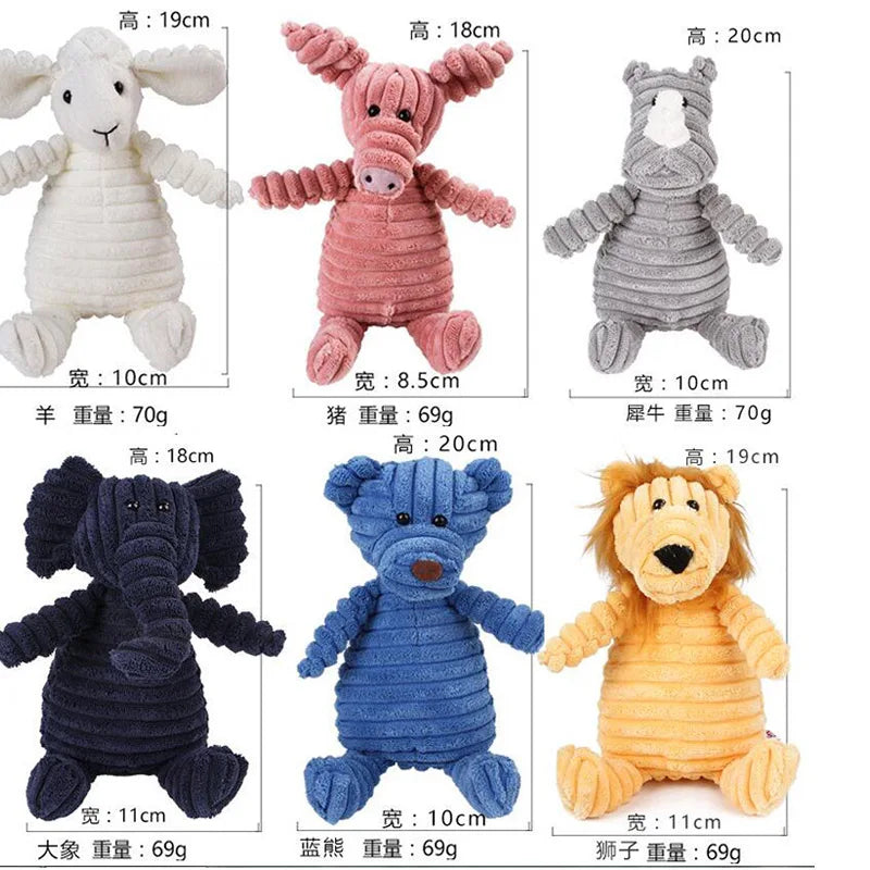 Plush Dog Toy Animals With Squeaker