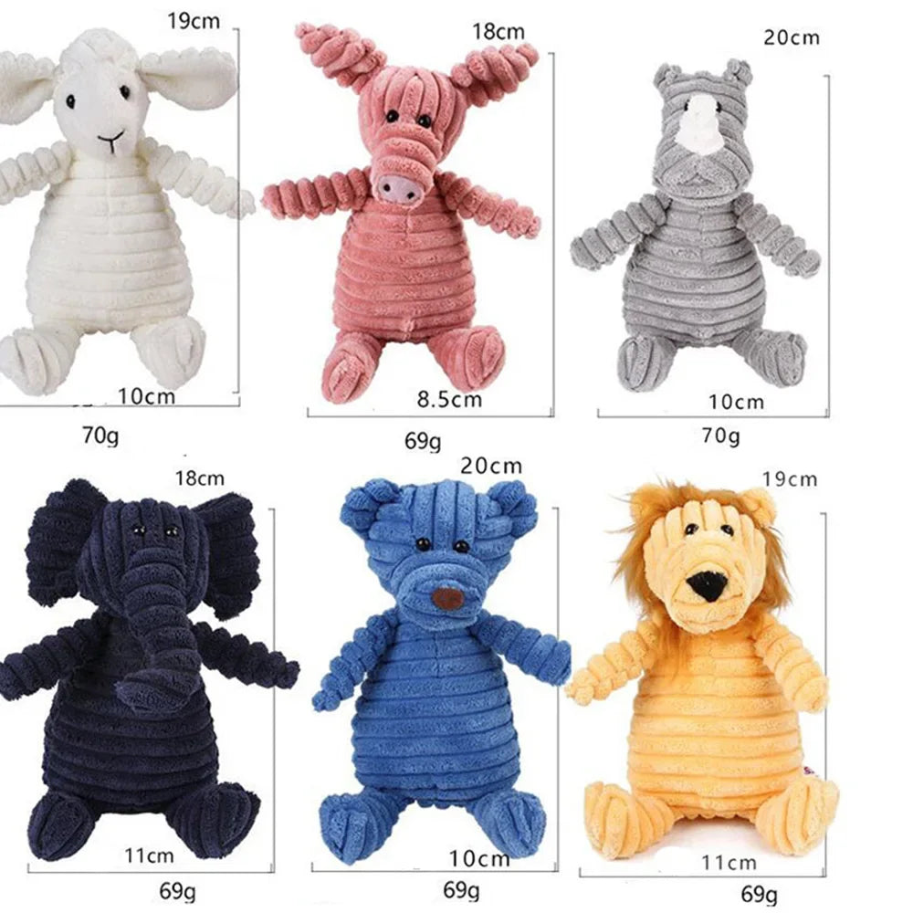 Plush Dog Toy Animals With Squeaker