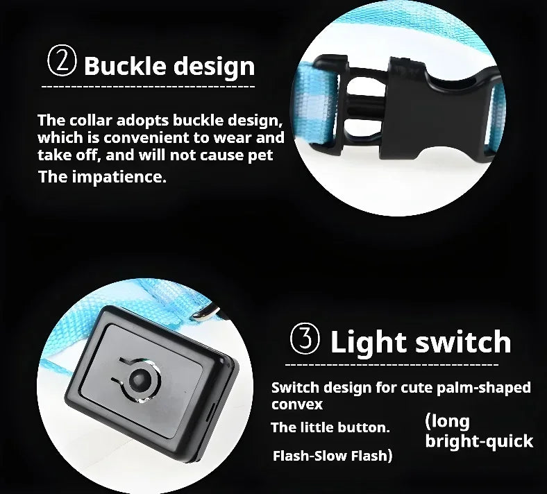 LED Dog Safety Flashing Collar