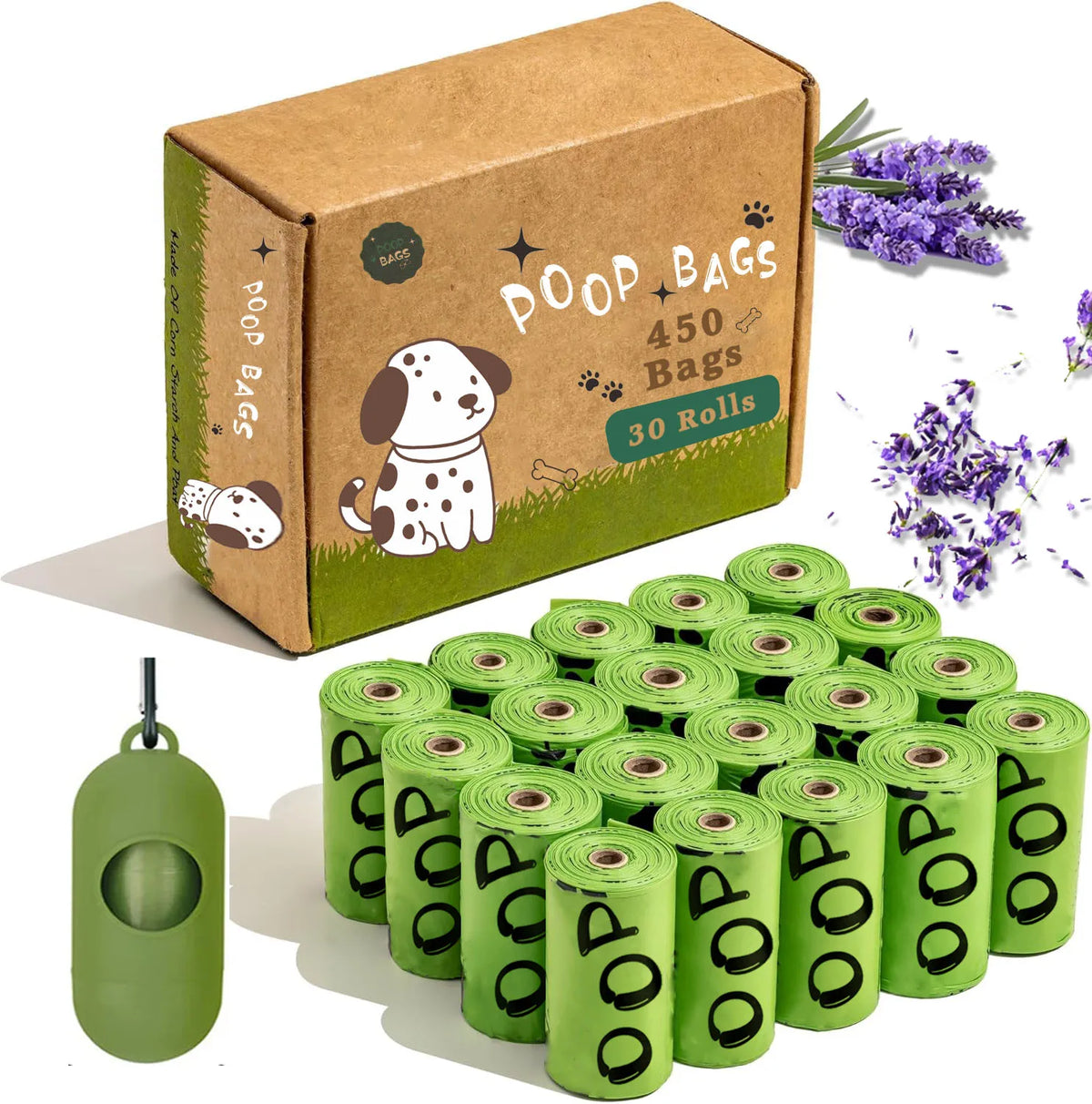 EPI Biodegradable Dog Poop Bags Lavender Scented
